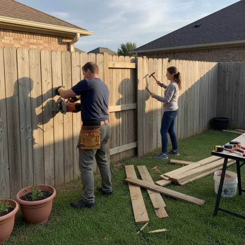 Fence Rail Repair