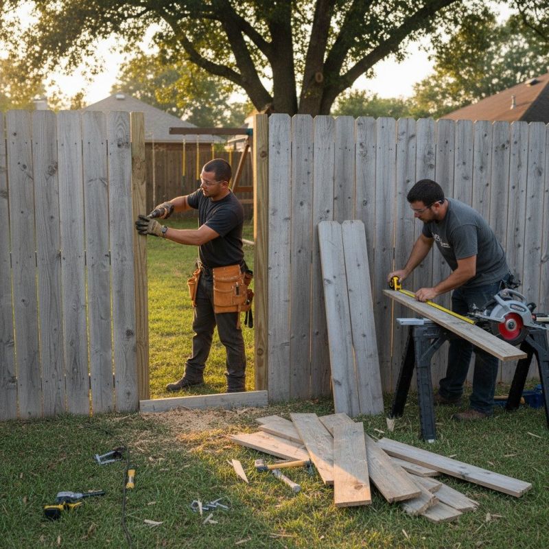 Fence Rail Repair