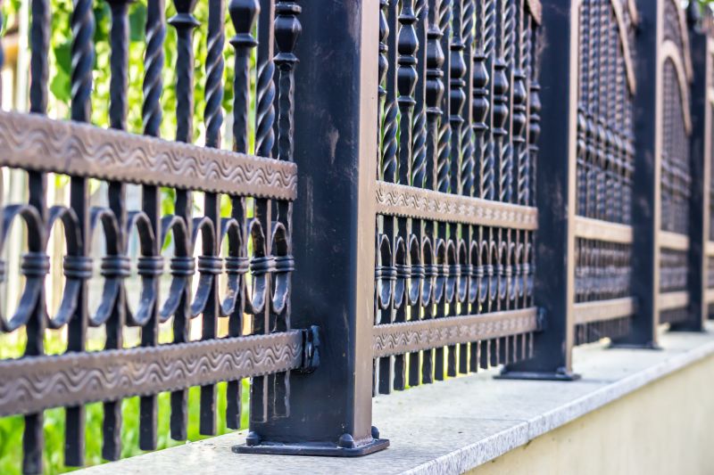 Completed Iron Fence with Decorative Elements