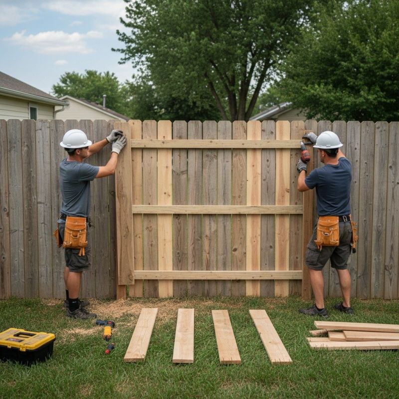 Leaning Fence Repair